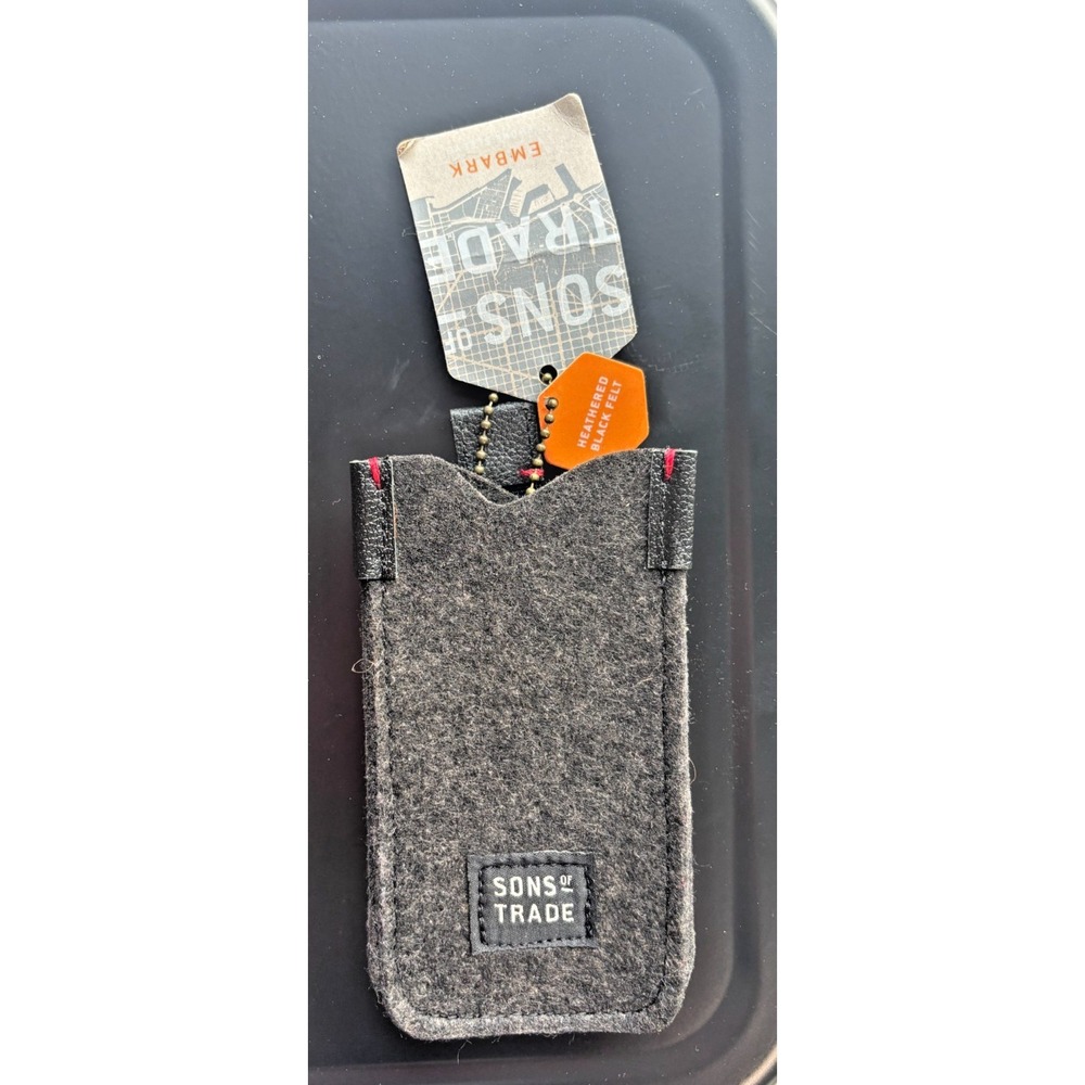 Sons of Trade Embark Phone Sleeve Black‎ Felt iPhone 5 Pouch Case EMIPFT-606-00